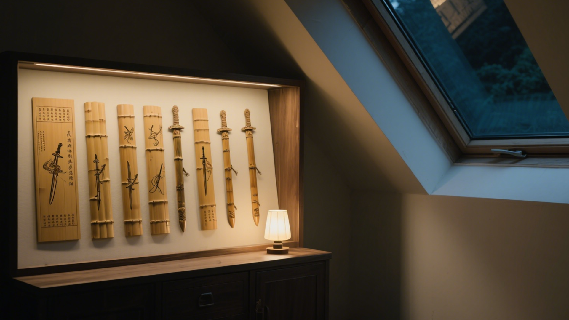 Forging scene in sacred mountains